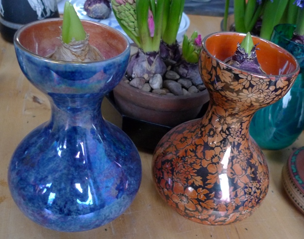 byzanta ware hyacinth vases